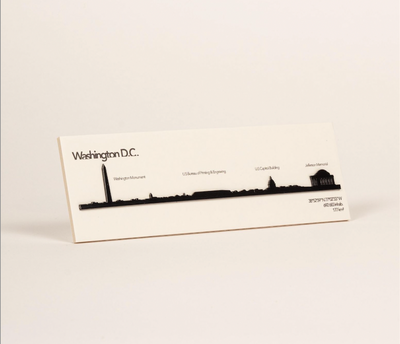 7.5" City Skyline Silhouette Mini Magnet - Washington DC