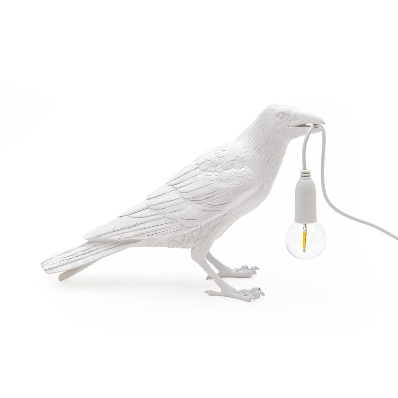 Bird Lamp White Waiting by Seletti