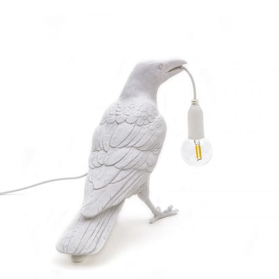 Bird Lamp White Waiting (Outdoor) by Seletti