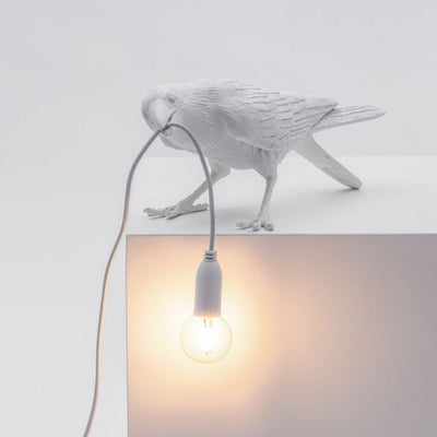 Bird Lamp White Playing (Outdoor) by Seletti