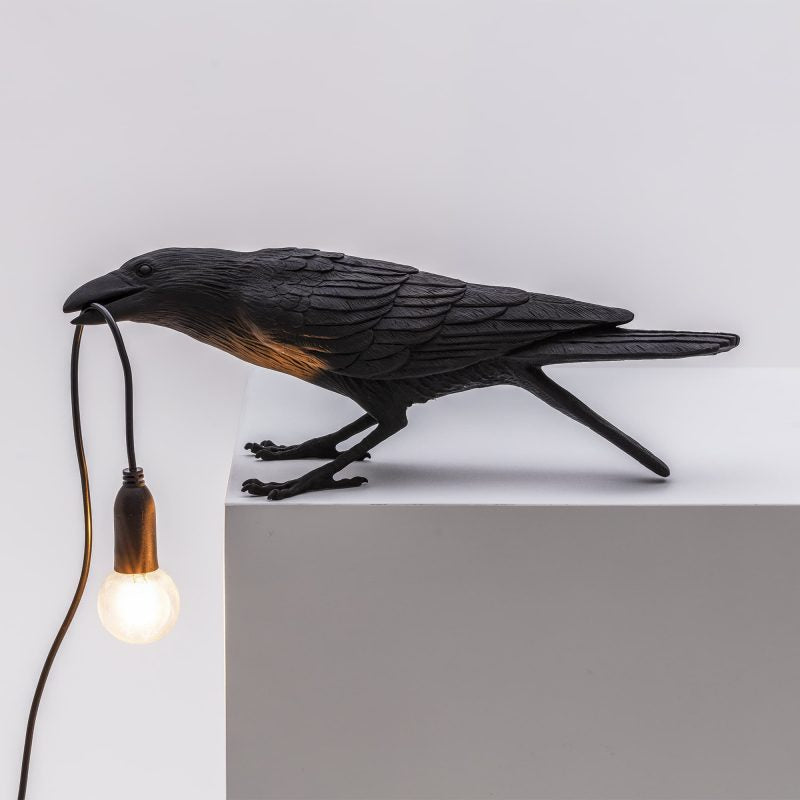 Bird Lamp Black Playing by Seletti