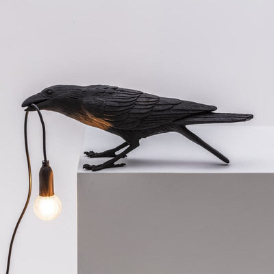 Bird Lamp Black Playing (Outdoor)