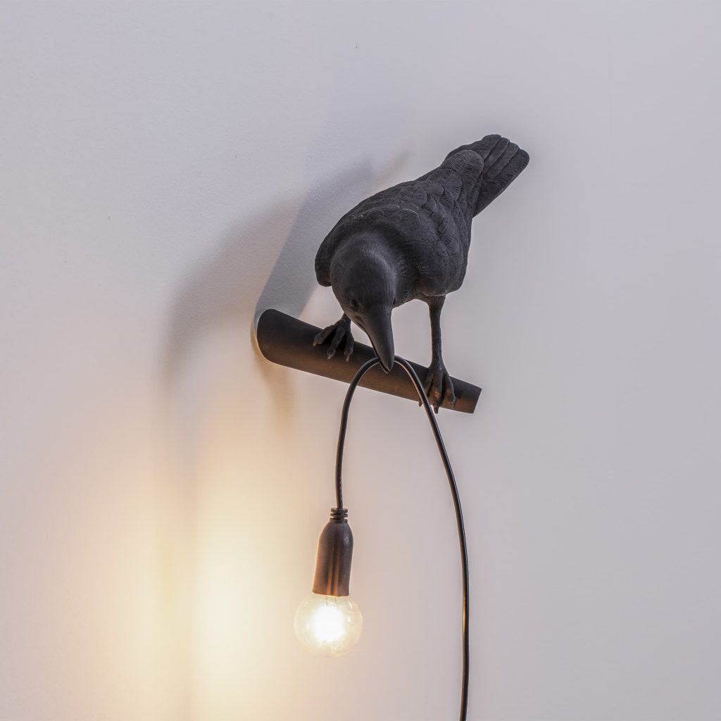 Seletti Bird Wall Lamp Looking Black