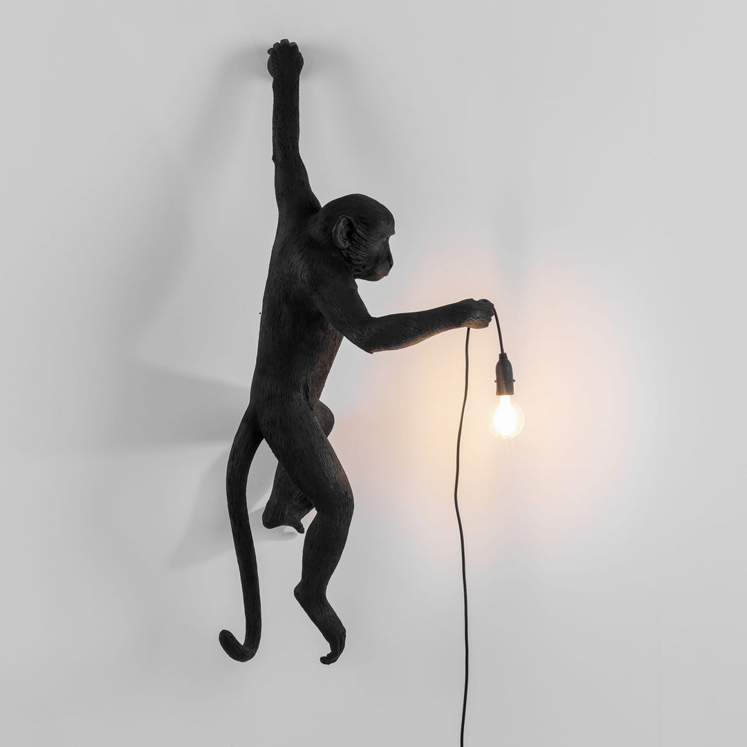 The Monkey Lamp Black Hanging Right Outdoor Seletti | zillymonkey
