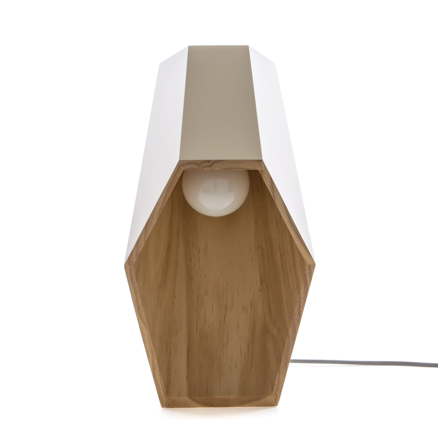 WOODSPOT Wooden Table Lamp - White