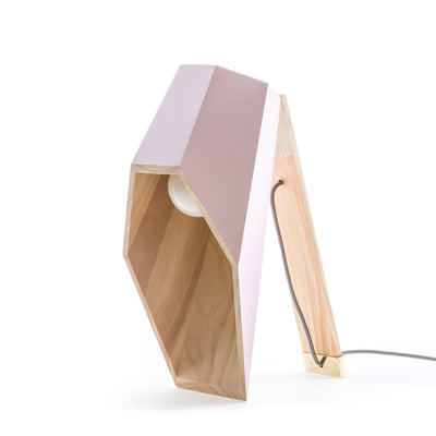 WOODSPOT Wooden Table Lamp - Pink by Seletti