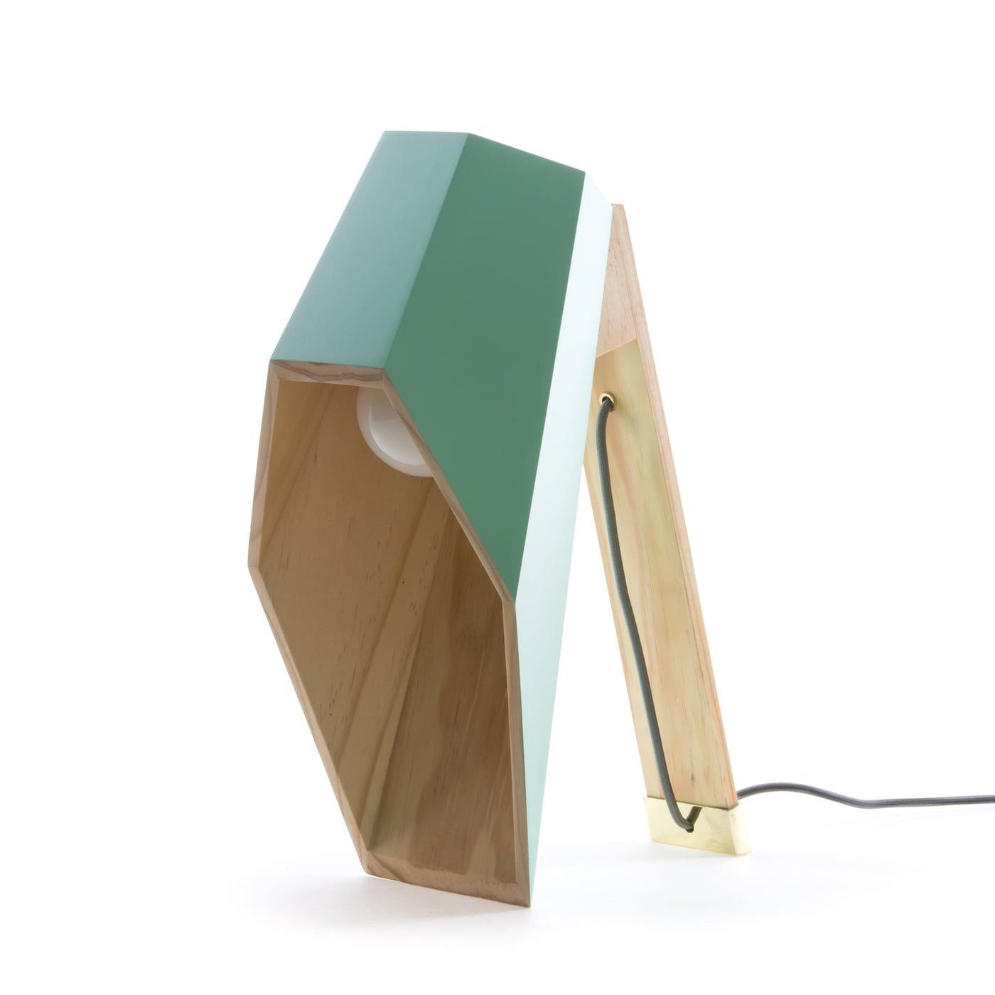 WOODSPOT Wooden Table Lamp - Green by Seletti