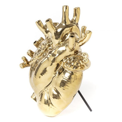 Love In Bloom Gold Heart Vase by Seletti