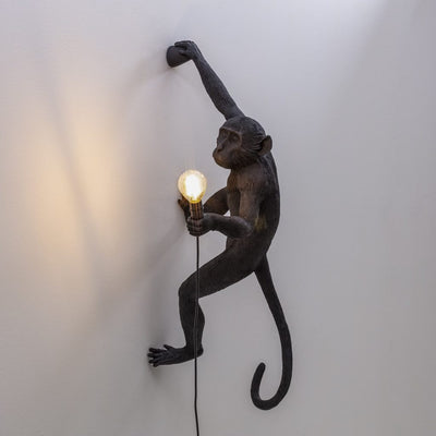The Monkey Lamp Black - Hanging Right