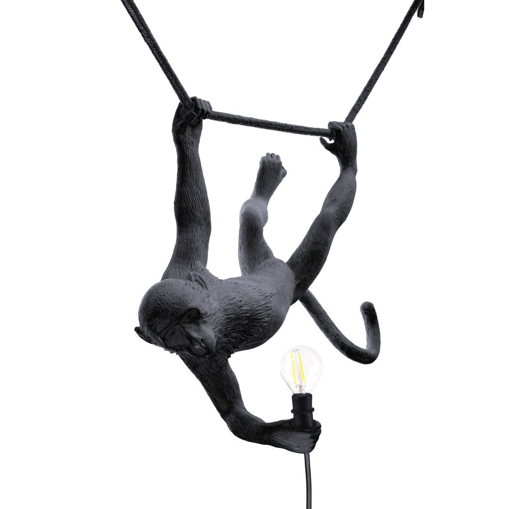 Seletti The Monkey Lamp Swing Black 110 Volt