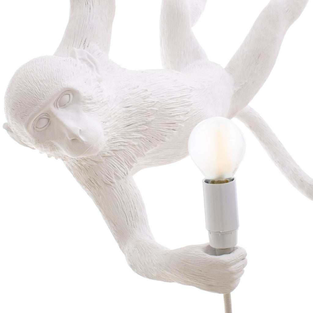 Seletti Monkey Swing Lamp in White
