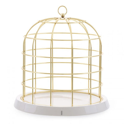 Twitable Gold Metal Birdcage by Seletti