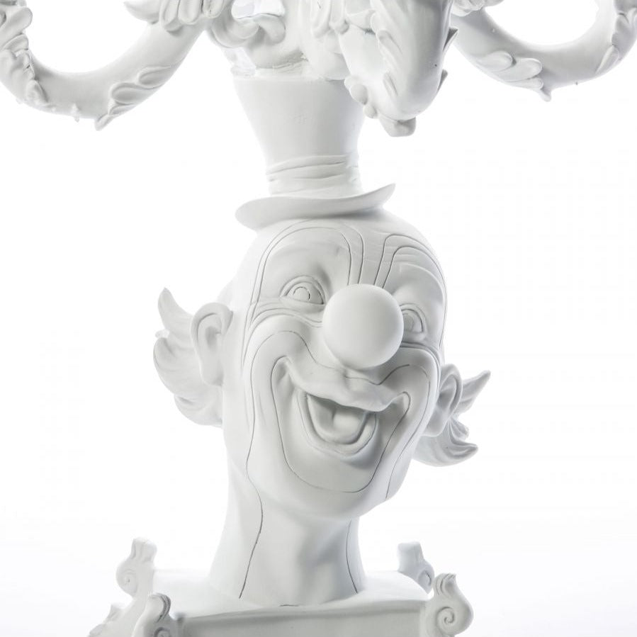 Burlesque Clown Chandelier Candle Holder White by Seletti