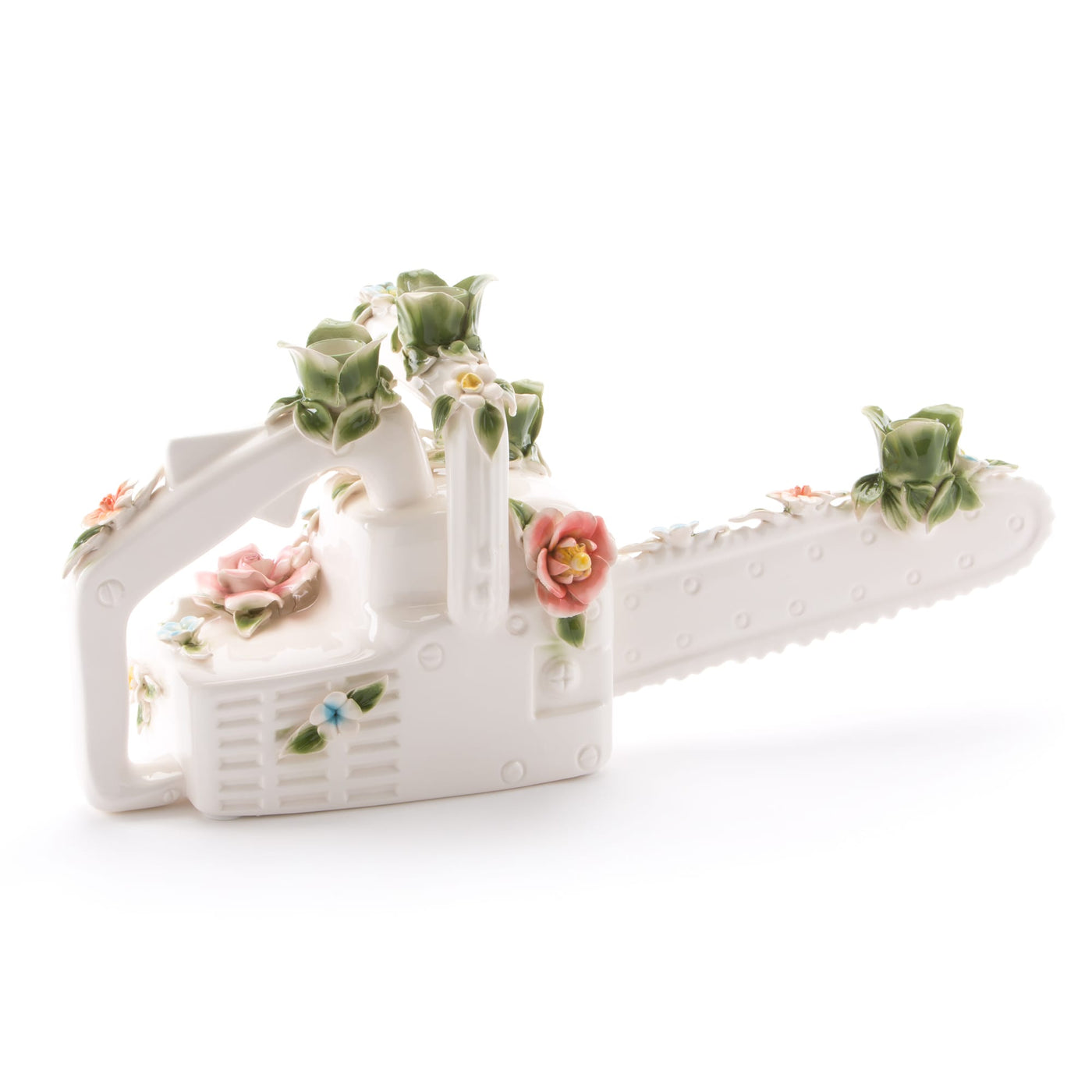 The Chainsaw Ceramic Flower Candle Holder