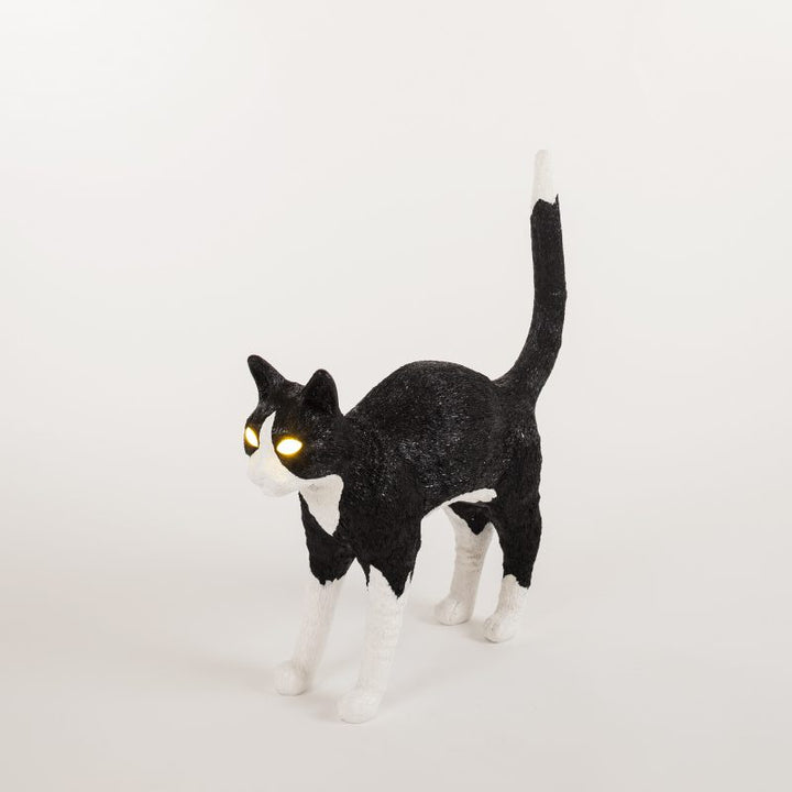 Jobby The Cat Lamp by Seletti Black & White Rechargeable | zillymonkey