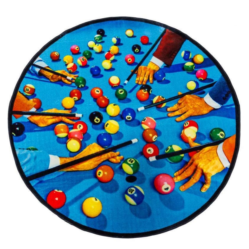 Snooker Round Rug by Seletti