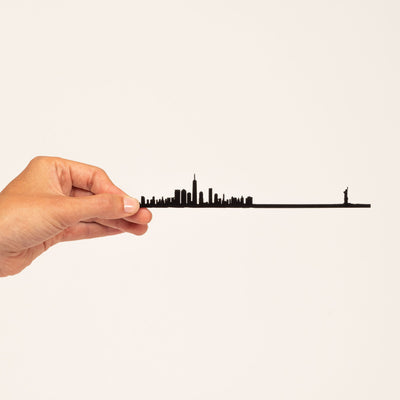 7.5" City Skyline Silhouette Mini Magnet - Seattle