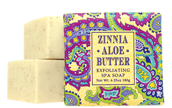 Zinnia Aloe Butter Exfoliating Soap Bar