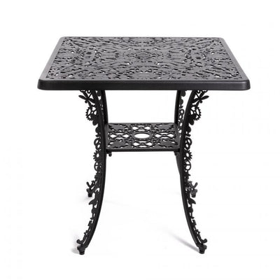 Industry Garden Aluminum Square Table Black by Seletti