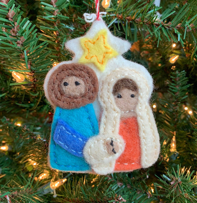 Nativity Felt Wool Christmas Ornament