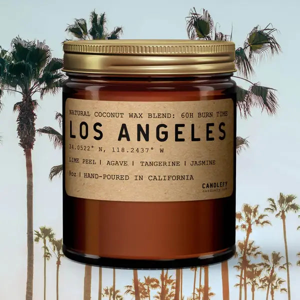 Los Angeles: California Scented Candle in Amber Jar