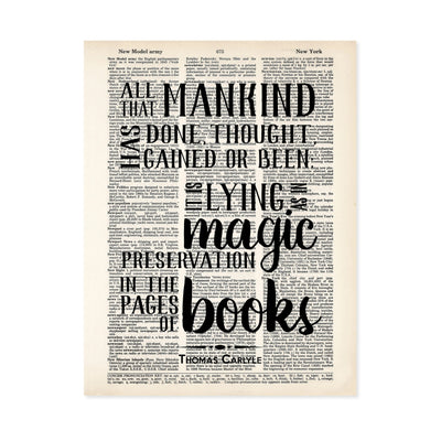 All That Mankind Has Done Thomas Carlyle Quote Blue Poppy Gallery 