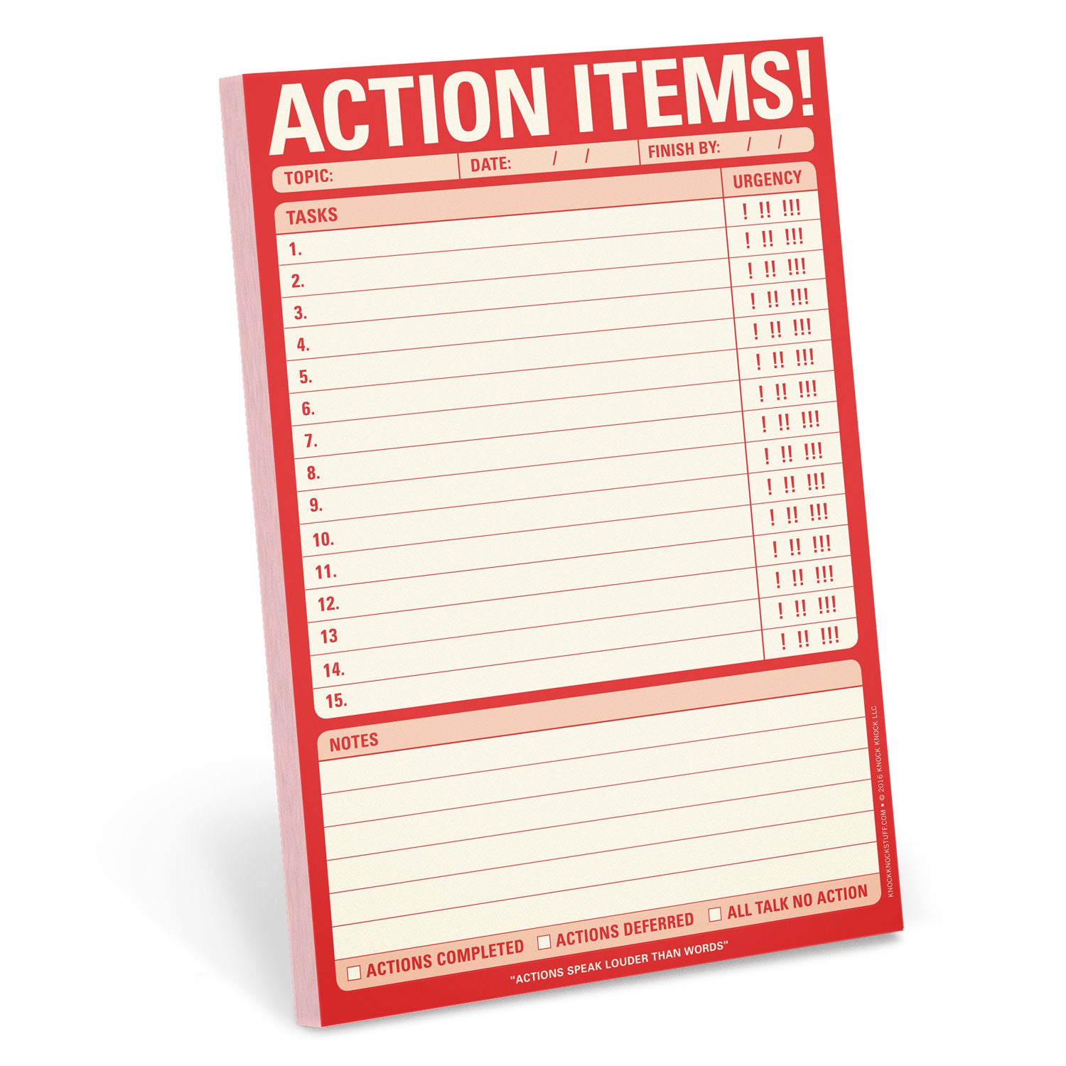 Action Items! Pad by Knock Knock by Knock Knock | zillymonkey
