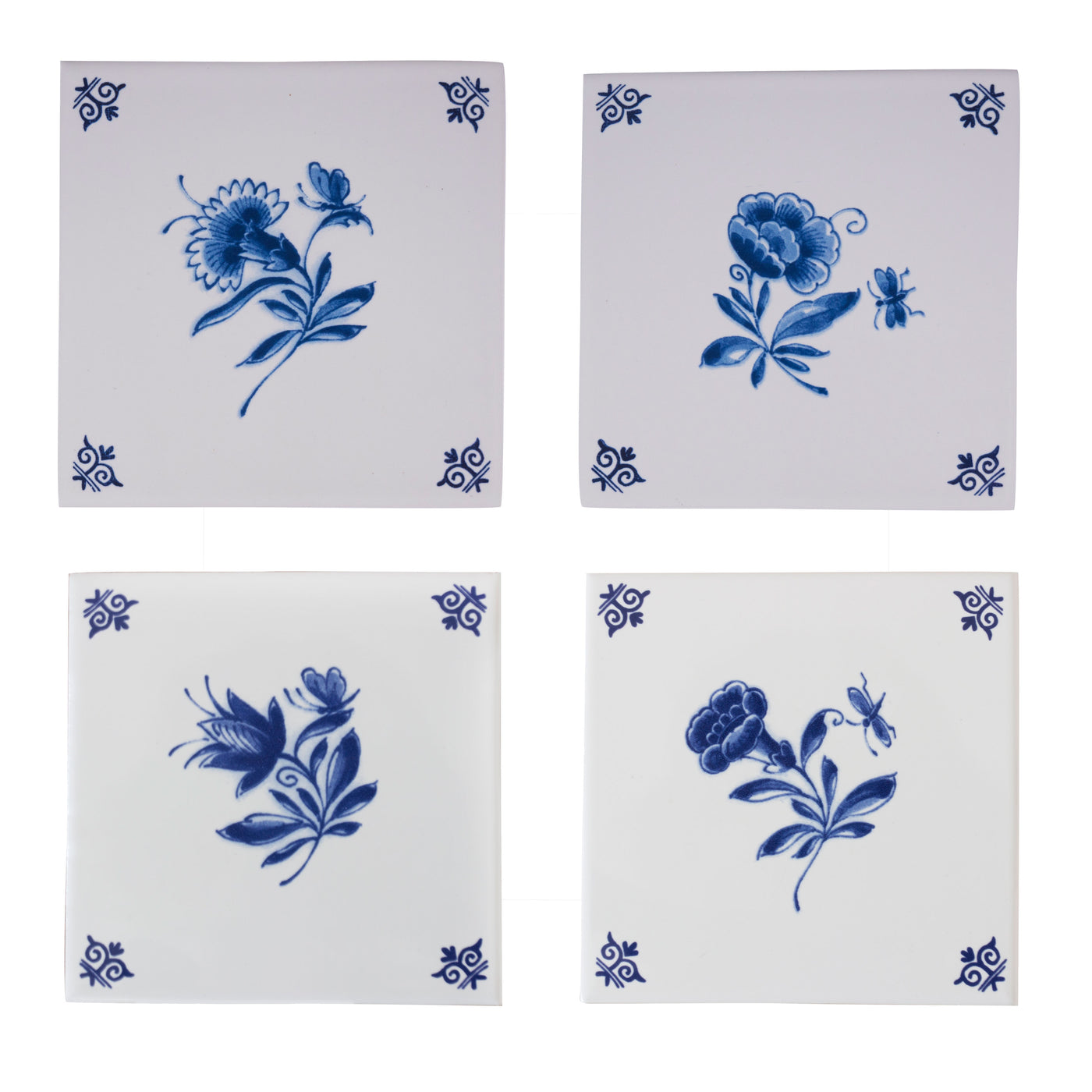 Tile Flower Set Delft Blue by Royal Delft