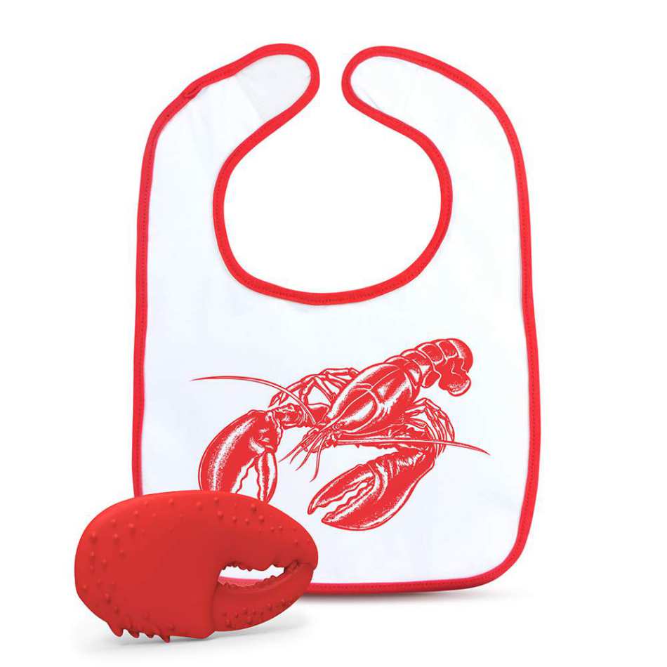Dressed to Spill Lobster Teether and Bib Set Fred & Friends
