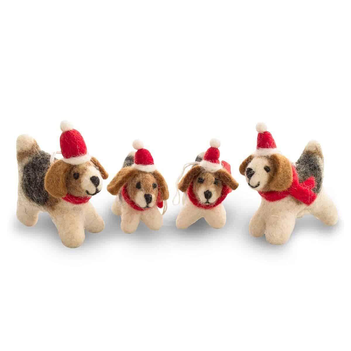 Santa's Helpers Friendly Dog Wooly Freshener Ornament