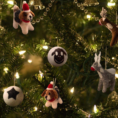 Santa's Helpers Friendly Dog Wooly Freshener Ornament
