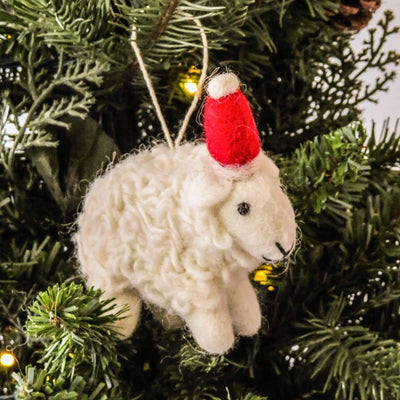 Santa's Sheep Wooly Freshener Ornament