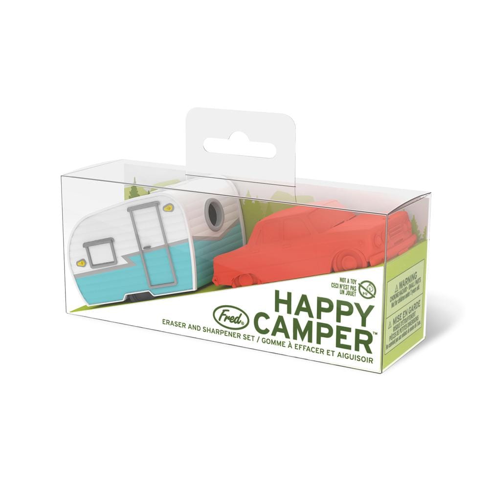 Happy Camper Eraser & Sharpener by Fred & Friends