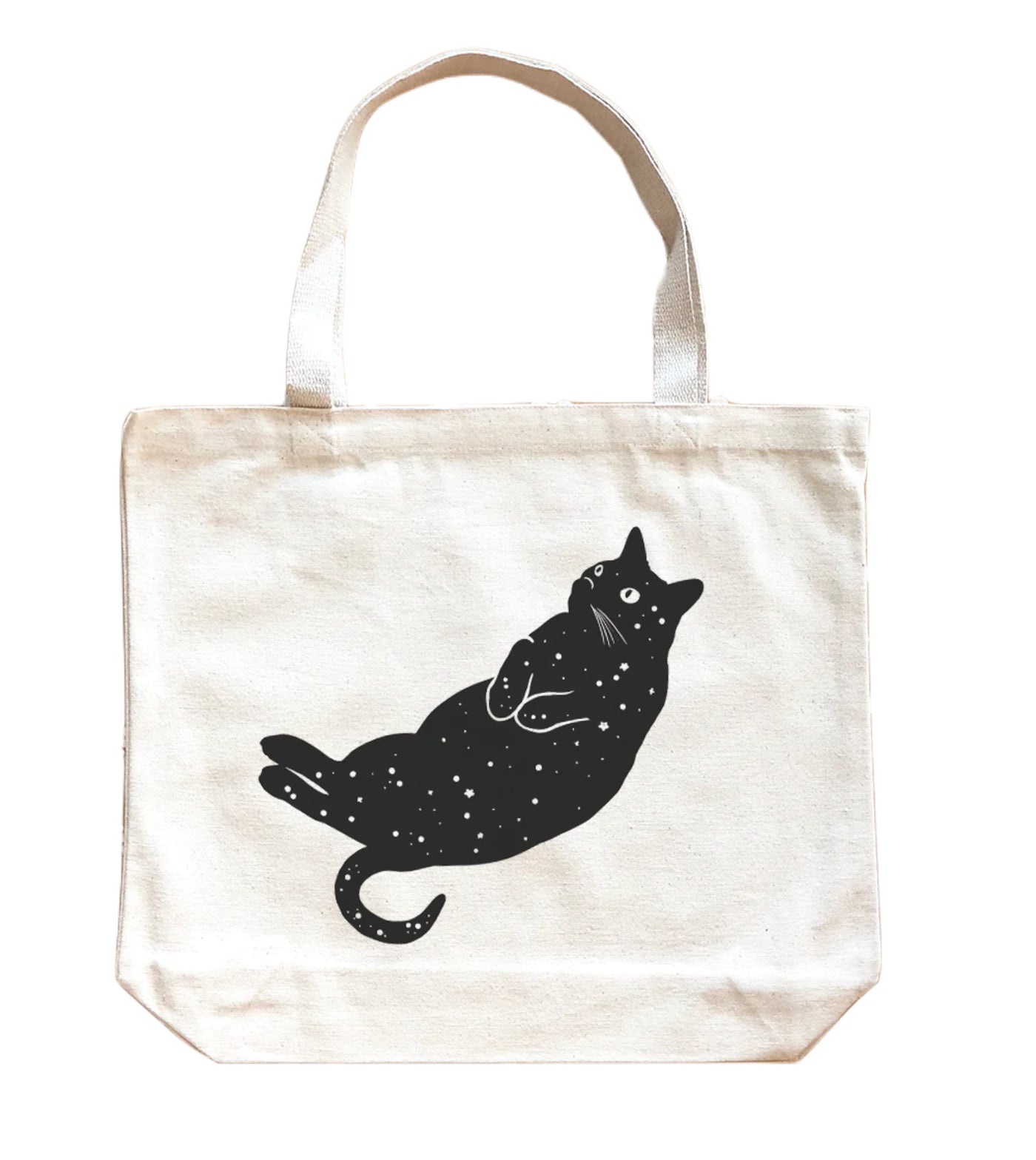Black Cat Galaxy Tote Bag