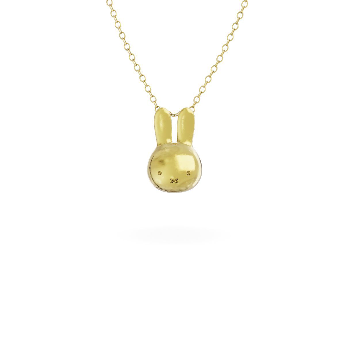 Miffy Mini Head Necklace 18ct Gold Vermeil