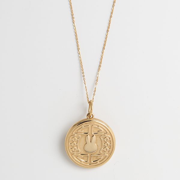 Miffy Year of the Rabbit Medallion Necklace 18ct Gold Vermeil