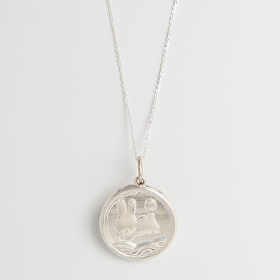 Miffy New Year Medallion Necklace Sterling Silver