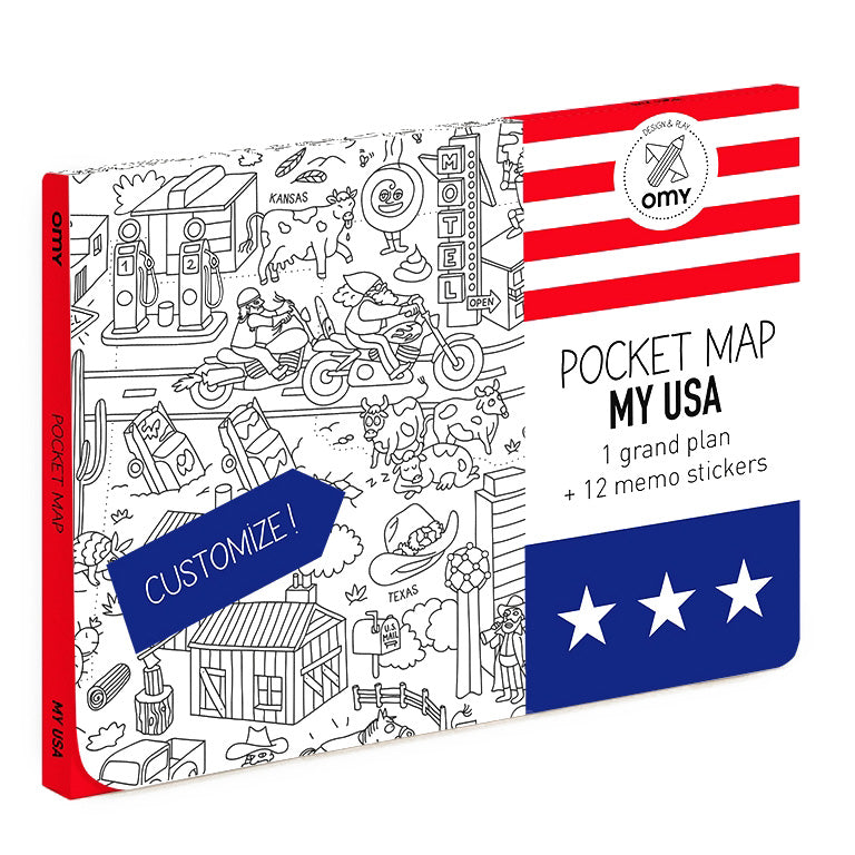 Pocket Coloring Map - My USA by OMY France