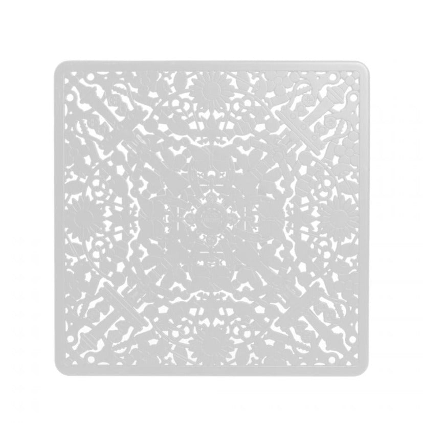 Industry Garden Aluminum Square Table White by Seletti