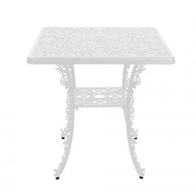 Industry Garden Aluminum Square Table White by Seletti