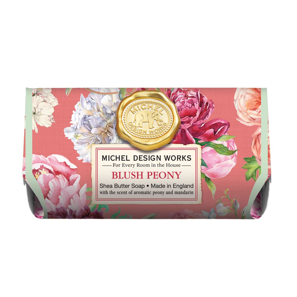 Blush Peony Large Bath Soap Bar by Michel Design Works