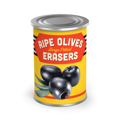 Uncanny Olive Erasers & Tin by Fred & Friends