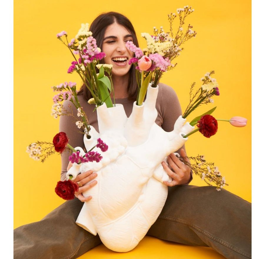 Love In Bloom Heart Vase Giant by Seletti